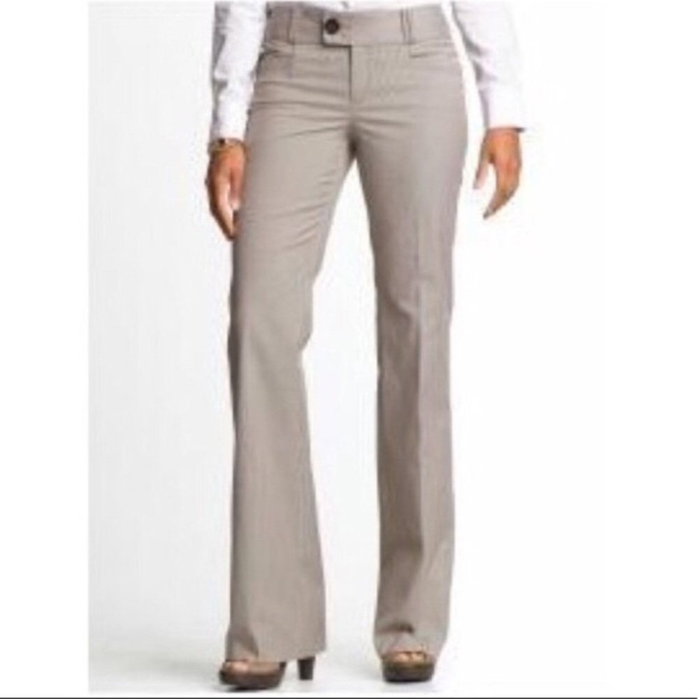 Banana Republic Women's Light Taupe Straight-Leg Trousers